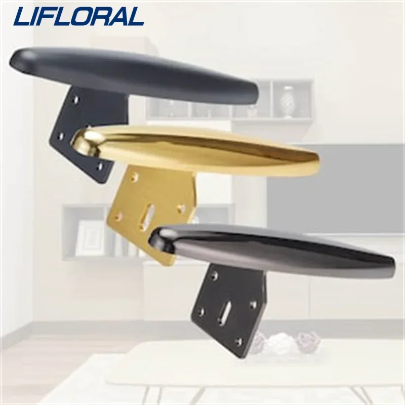 4pcs 15.5cm Sofa Feet Furniture Legs Metal Black Golden TV Desk Dresser Bathroom Cabinet Coffee Table Replacement Support Feet
