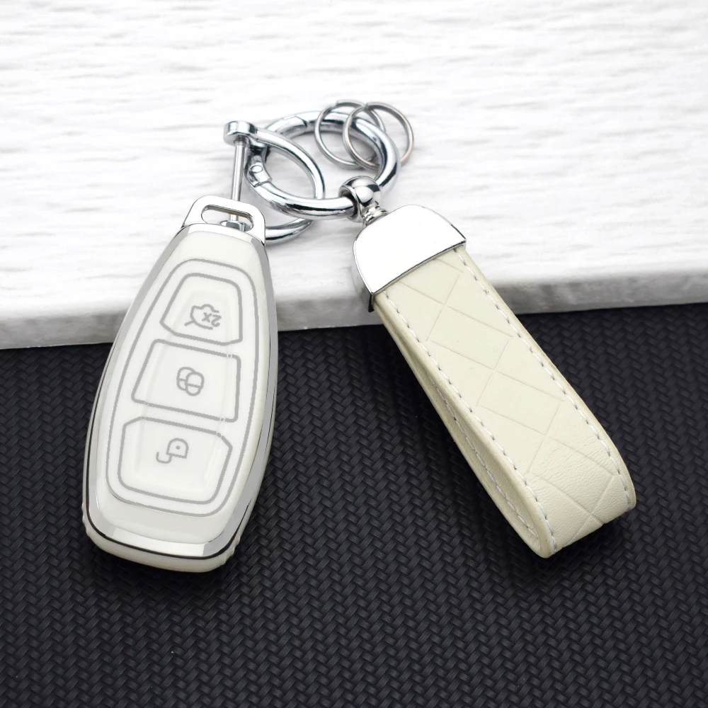 3 Buttons Remote TPU Smart Car Key Case for Ford Focus C-Max Mondeo Kuga Fiesta Focus Titanium Fob Auto Keys Shell Protector view 2