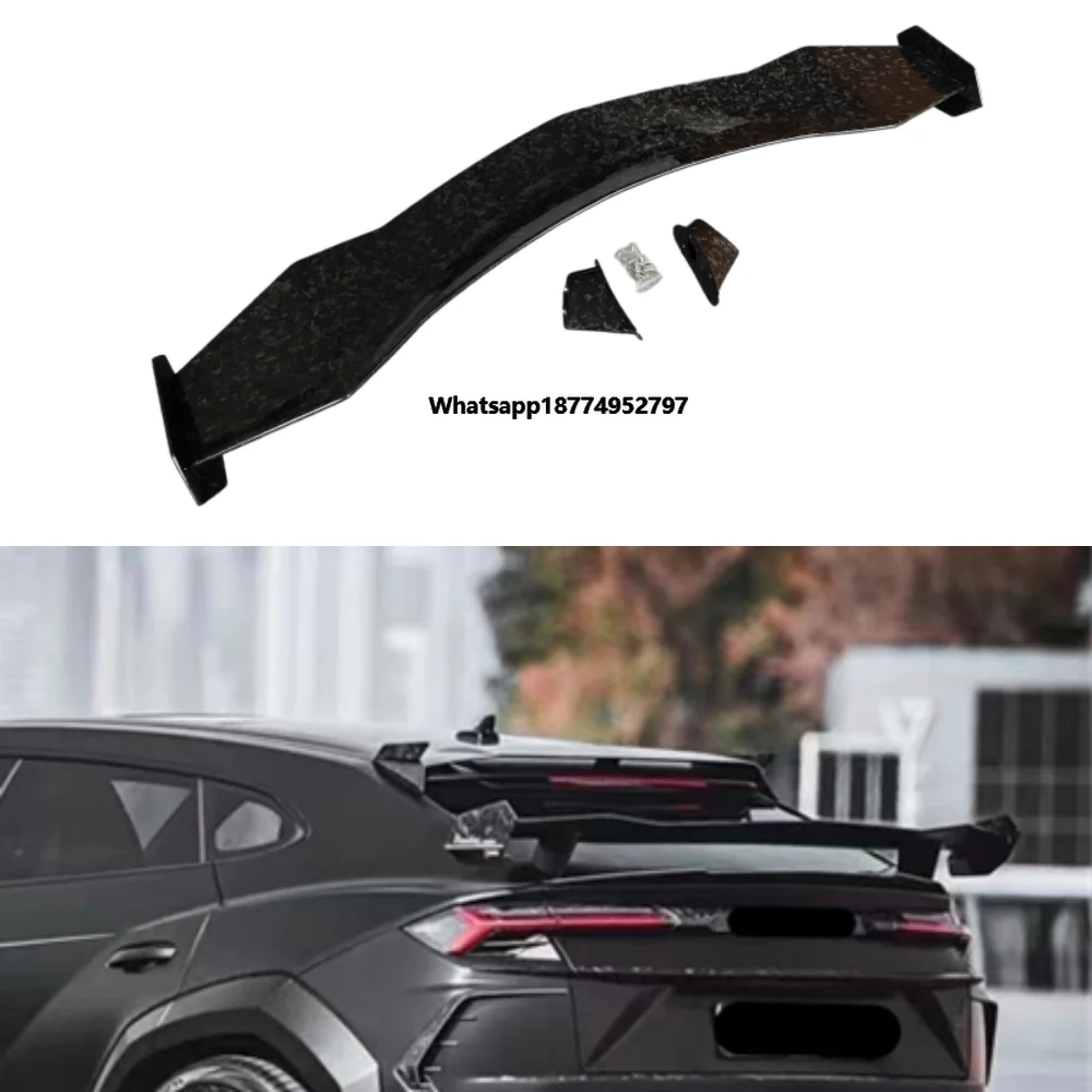 For URUS Upgraded M-style Forged Carbon Fiber Rear Spoiler Body Kit Car Large Tail Wing Kit Customized Car Kit