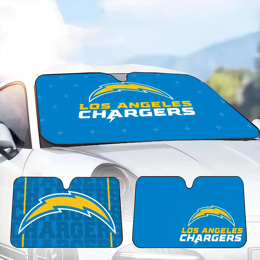كرة القدم L-Los A-Angeles-C-Chargers حماية من الشمس الزجاج الأمامي ظلة غطاء الشمس الظل السيارات الشمس قناع سيارة يغطي