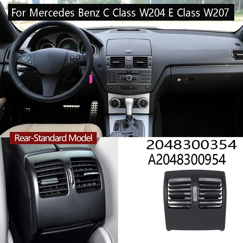 Grade de ventilação traseira, tampa do painel de saída para Mercedes Benz Classe C W204 Classe E W207, peças 2048300354, A2048300954