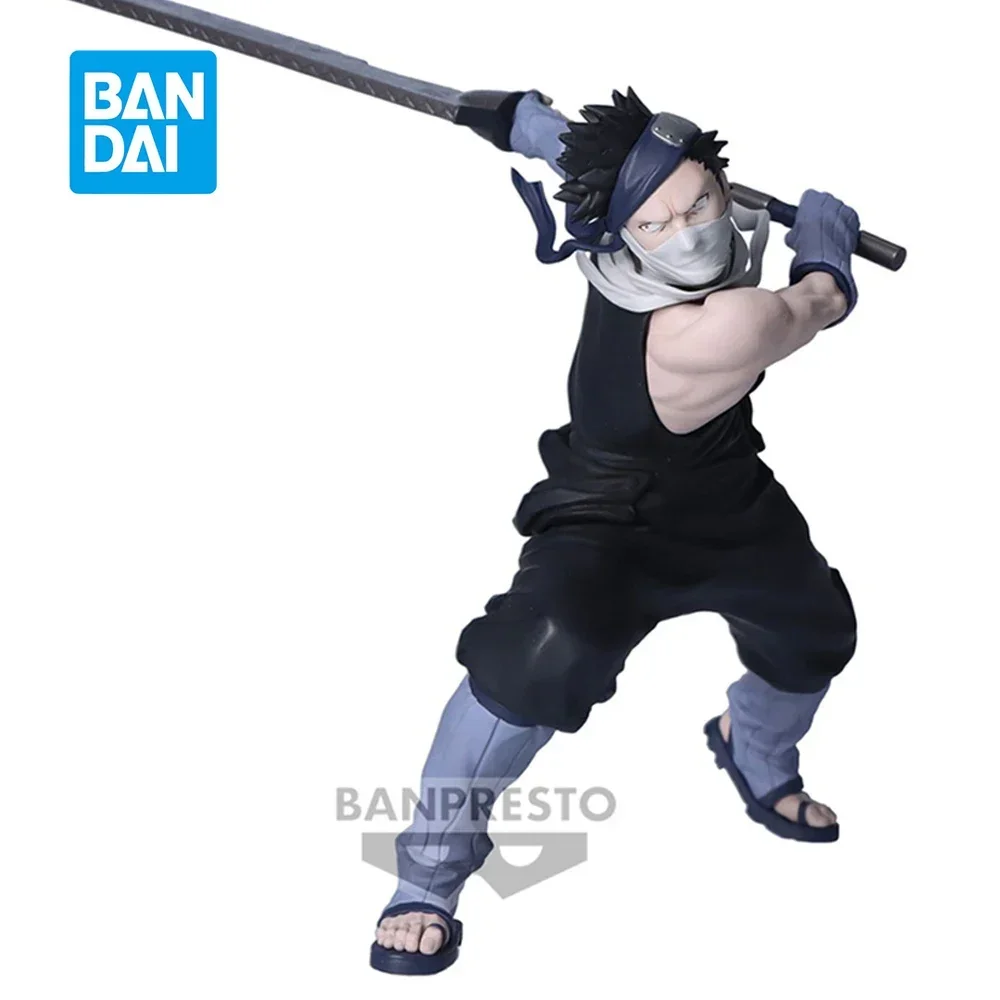 Original Bandai Vibration Stars Naruto Momochi Zabuza Kawaii Anime Action Collectible Ornament Model Toys Holiday Gifts 13cm