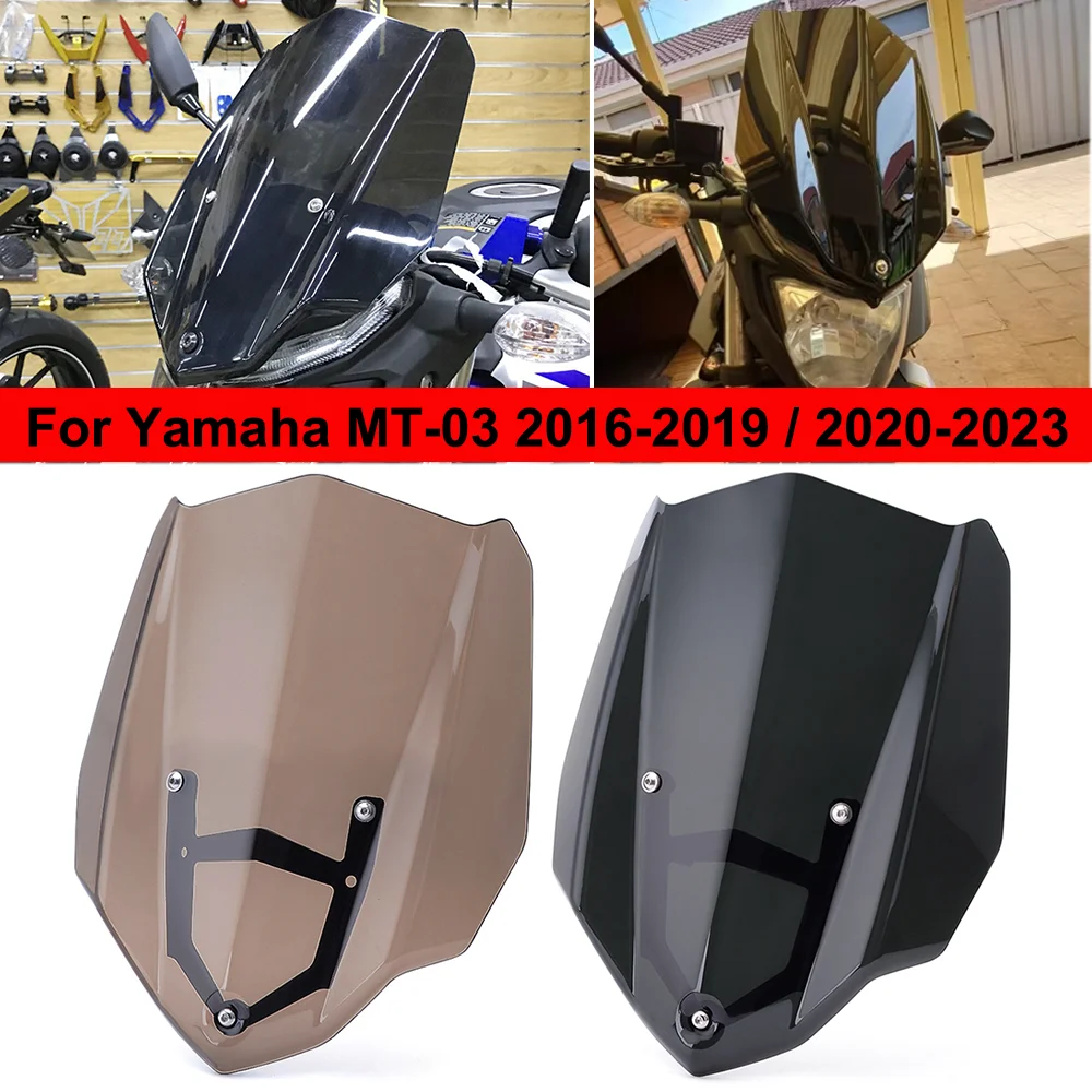 MT03 FZ03 мотоциклетный дефлектор лобового стекла для Yamaha MT-03/FZ-03 2016-2019 MT 03 2023 2022 2021 2020 2019 2018