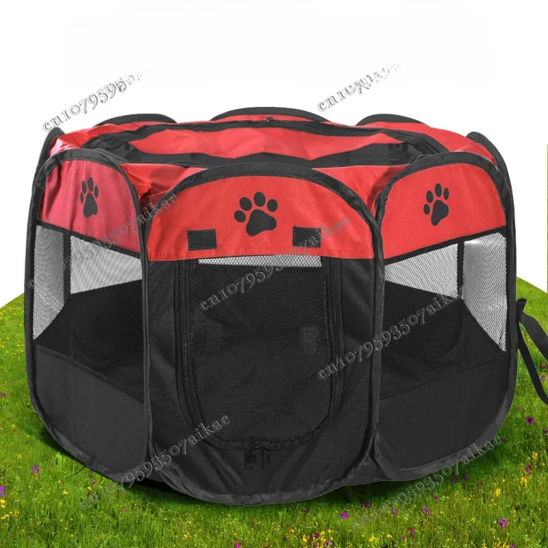 Pet octagonal cage fence pet tent claw resistant folding  dog kennel four seasons general delivery room