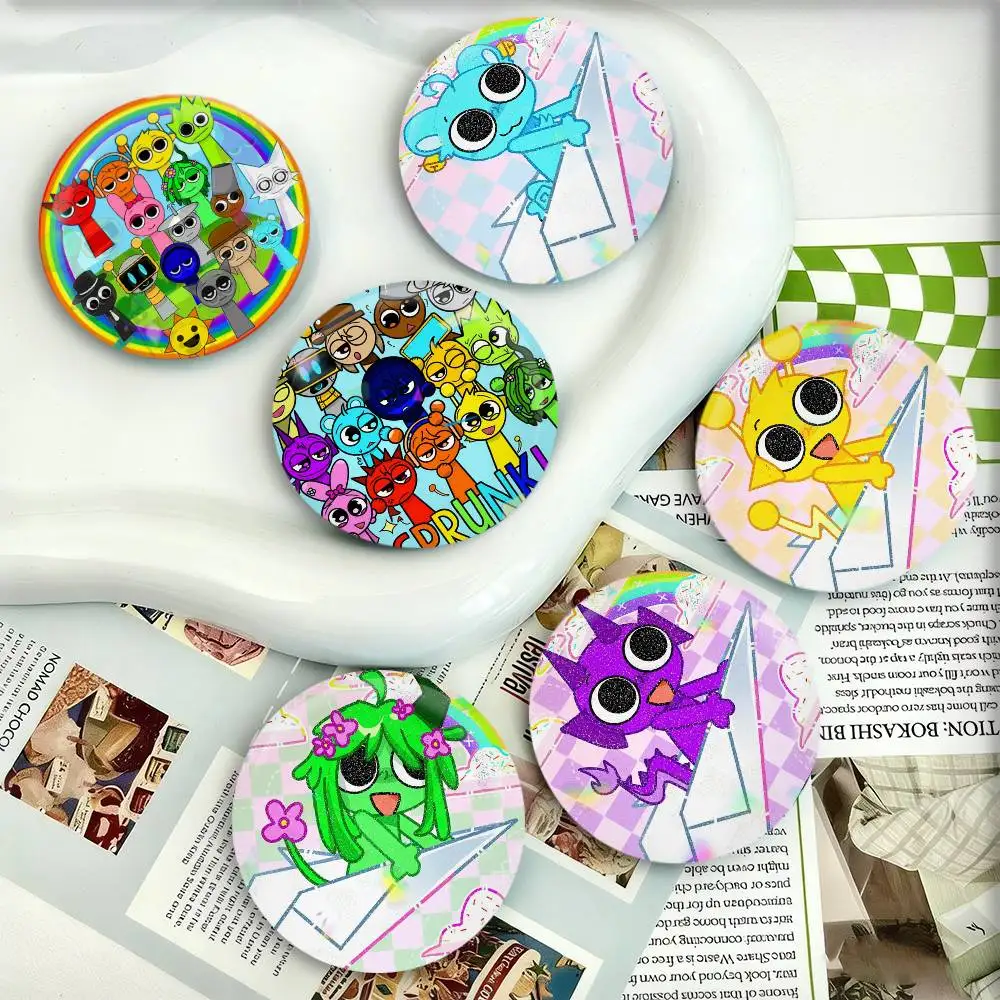 

Game S-Sprunki fun Badges 25 32 44 58 75 mm Round Fans Collect Friends Gifts Brooch Souvenir