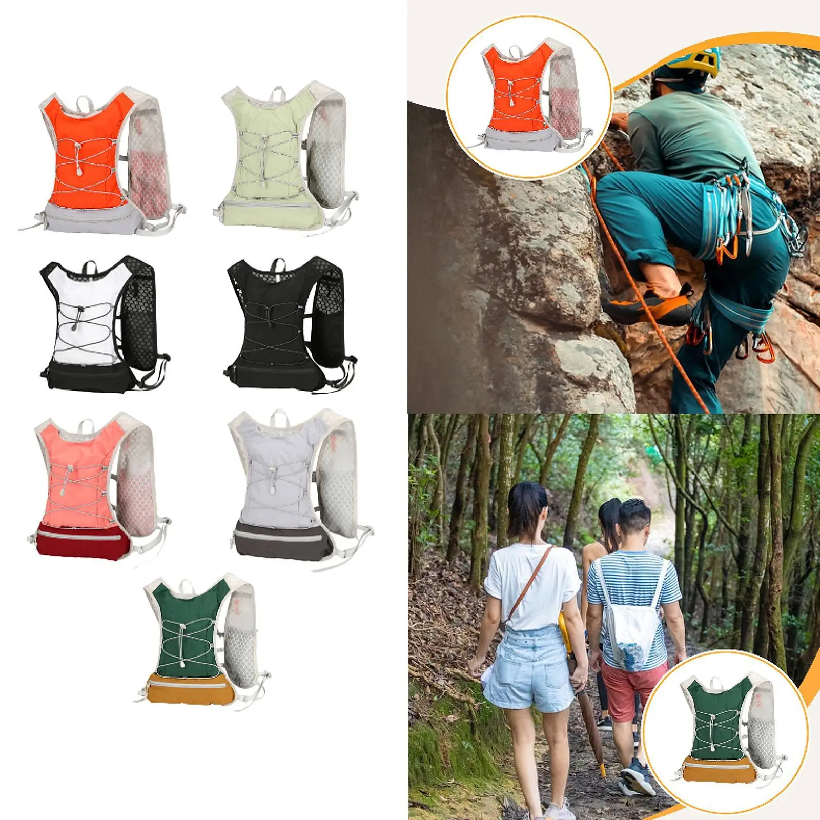 

Hydration Vest Backpack Water Bladder Bag Lightweight Outdoor Sport Bag for