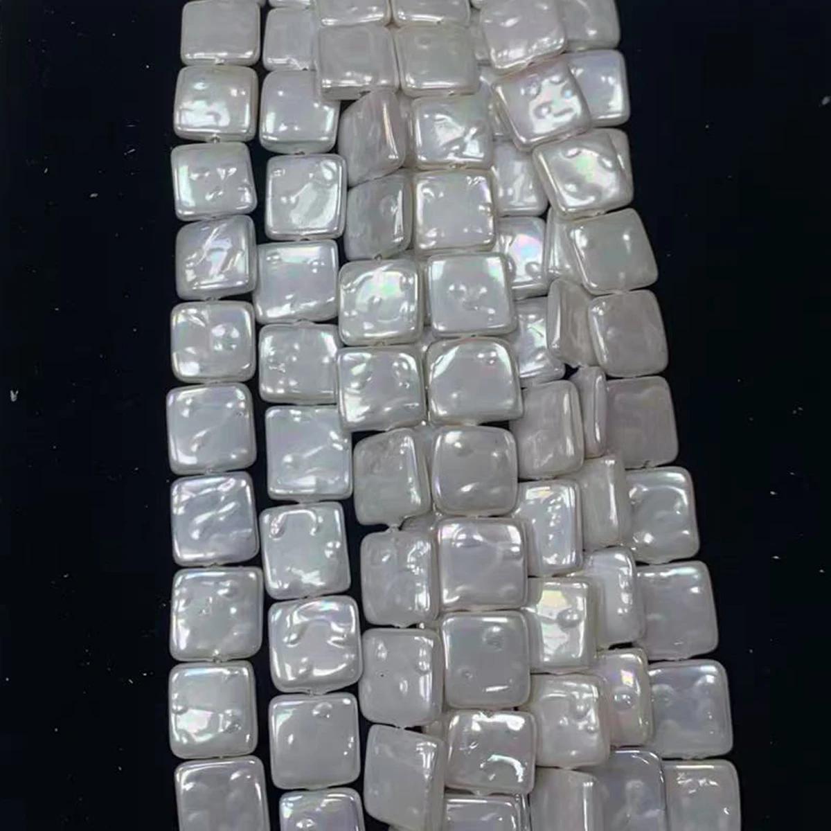 12x12mm White Rectangular  Square Natural Freshwater Shell Bead Jewelry Making DIY Necklace Bracelet Earring Accessory Fashion