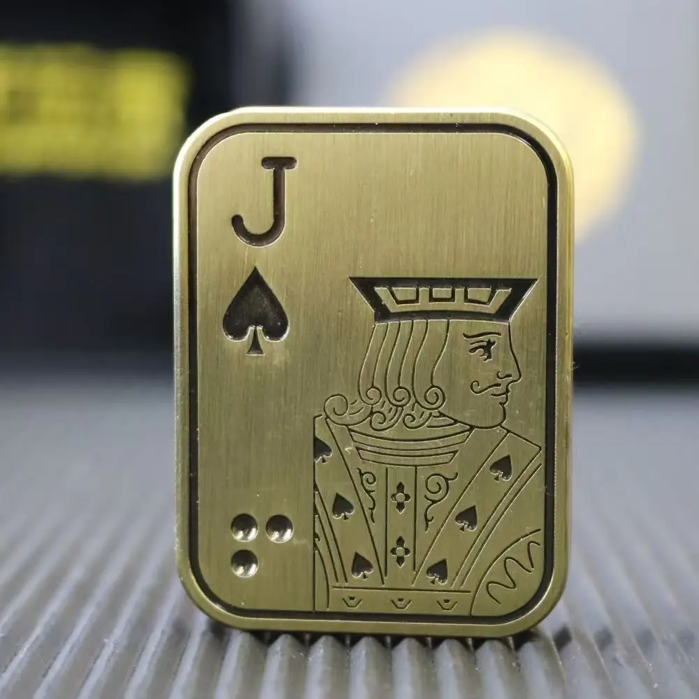 Magnetic Metal Poker Fidget Toy Adult Office Sensing Fun Gripping Auditory Fingertip Card Stress Relief Slider EDC