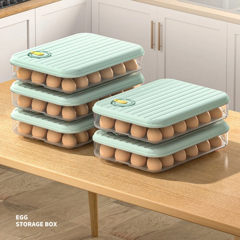 

Kitchen 24 Grids Refrigerator Egg Storage Box Refrigerator Household Preservation Plastic Fresh-Keeping Kitchen Storage Box