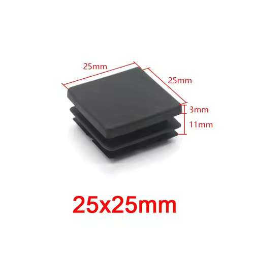 Square Plastic Black Blanking End Caps Furniture Leg Tube Pipe Inserts Plugs Bung Decorative Dust Cover 20x20mm-40x40mm - Image 8