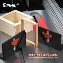 Right Angle Woodworking Clip Spline Fixture Router Table Wood Frame Slotting Feeding Clamp Tenon Saw Table Auxiliary Tools