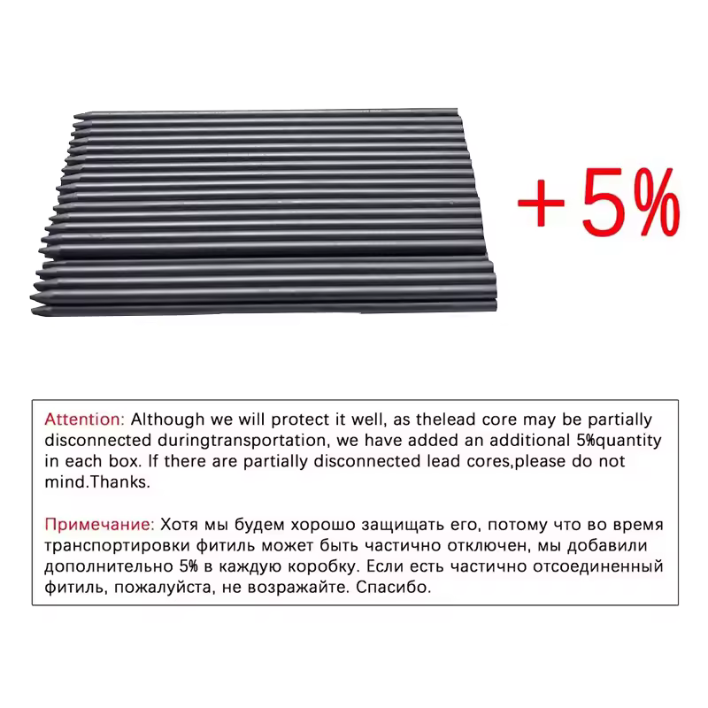 50Pcs/100Pcs Large Capacity 2B Woodworking Lead Core Black Yellow Red 2.8mm Automatic Pencil Lead Deep Hole Marked Lead Core - Image 4