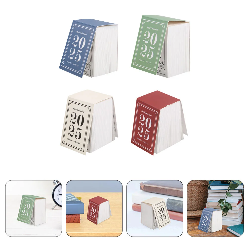 

8 Pcs Mini Tear off Calendar Office Accessories Vintage Decor Retro Small Tear-off Personal Paper Desk Organizer Travel