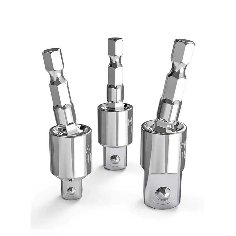 360 ° Drehbare elektrische Bohrmaschinen-Steckdosen-Adapter-Sets für Schlagschrauber mit Sechskantschaft 1/4 Zoll, 3/8 Zoll, 1/2 Zoll – Detail 2