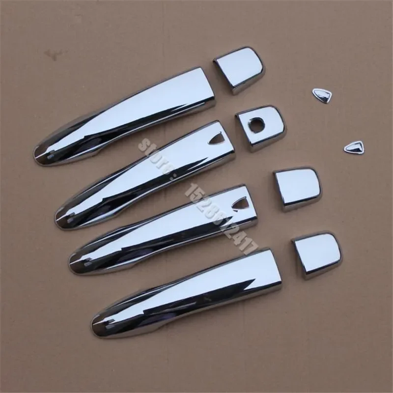 

FIT FOR NISSAN QASHQAI J11 2016 2017-2023 CHROME DOOR HANDLE COVER BOWL CUP CAP TRIM INSERT BEZEL FRAME SMART KEY