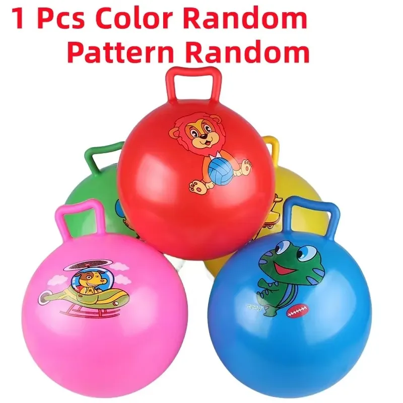 Kids Bouncyhopper  Inflatable Handle Horse Bouncing Toy Fun Stress Relief Gift Cartoon Bouncing Ball Beach Swimming Pool Toys ﻿
