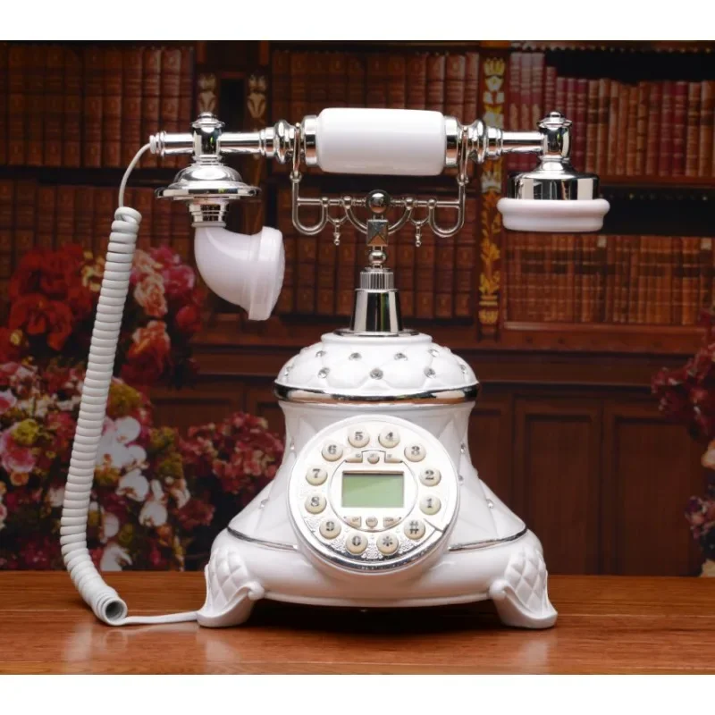 Diamond antique telephone, fashionable and creative high-end retro old-fashioned telephone
