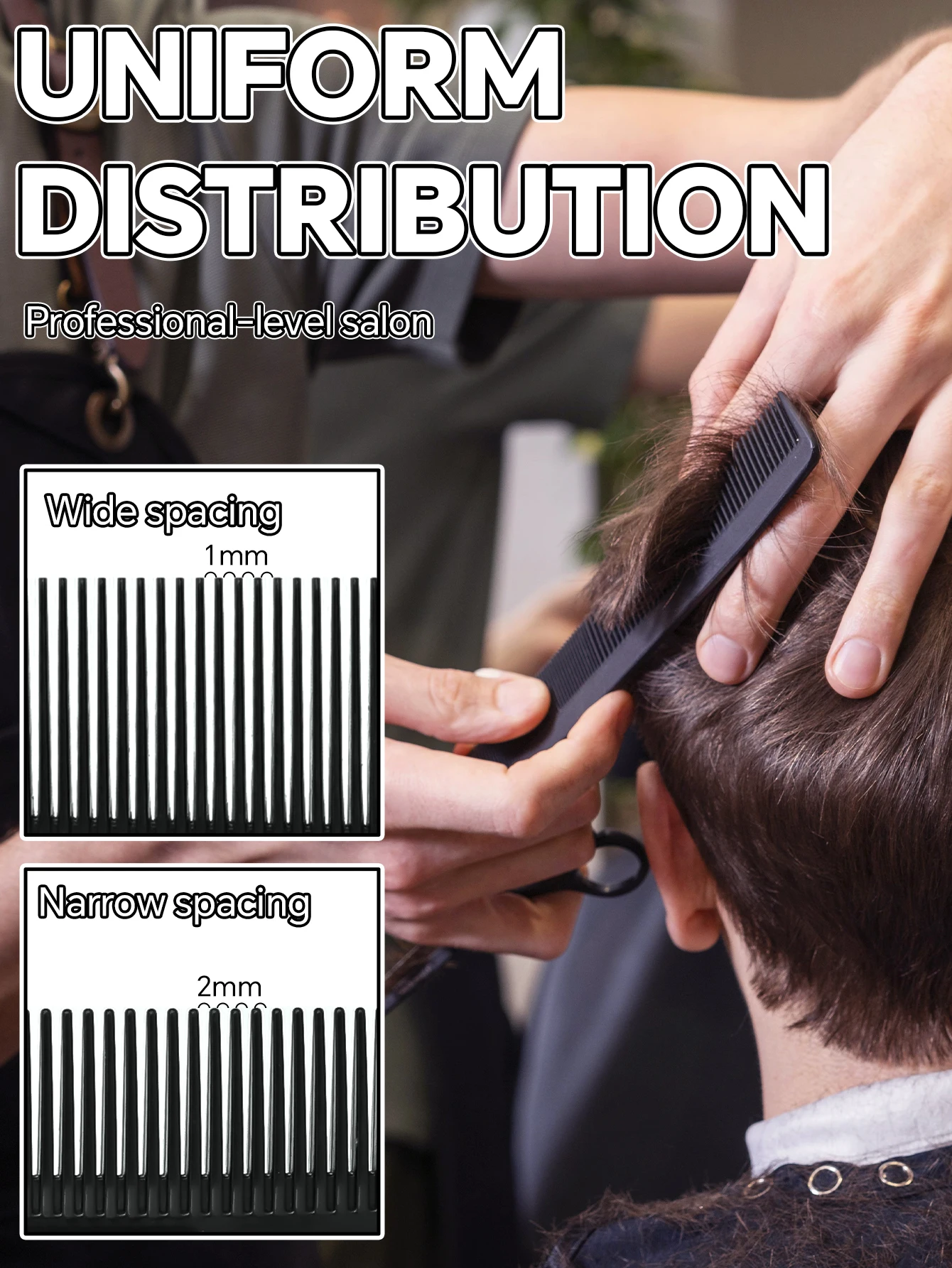 مشط احترافي لتصفيف الشعر ثنائي الاستخدام - قص وتخفيف الشعر والترقق والنسيج - مشط تصفيف الشعر عالي الجودة #2
