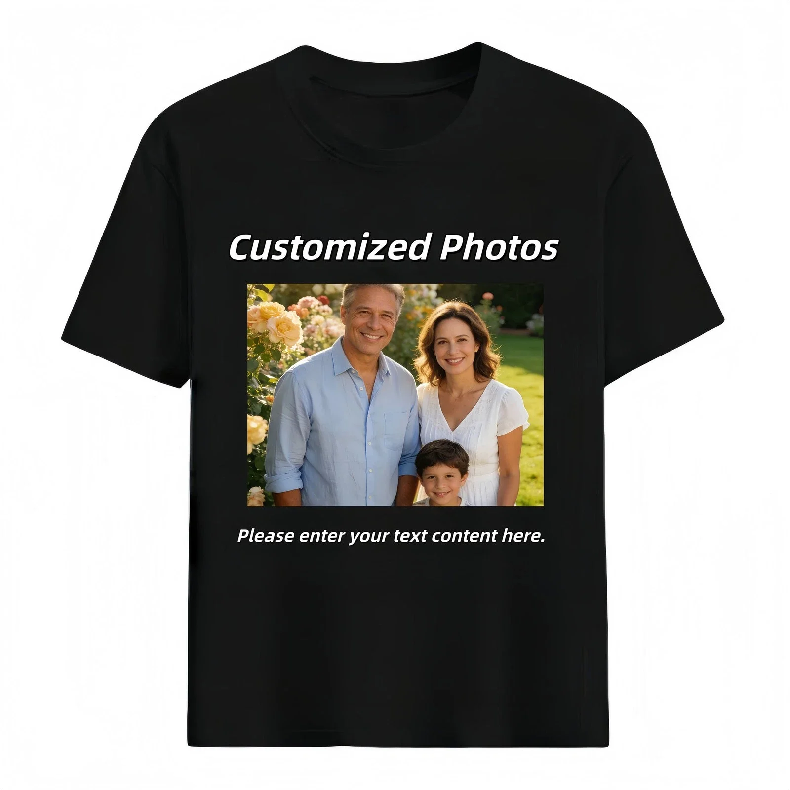 Custom 100% Cotton Shirts Family Matching T Shirts Add Text Name Gift Personalized Shirt for Mom Dad Couple Anniversary Outfit