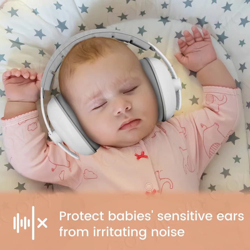 Baby Noise Canceling Earmuffs Infant Hearing Protection Headphones with Clip for Newborn Toddler view 5