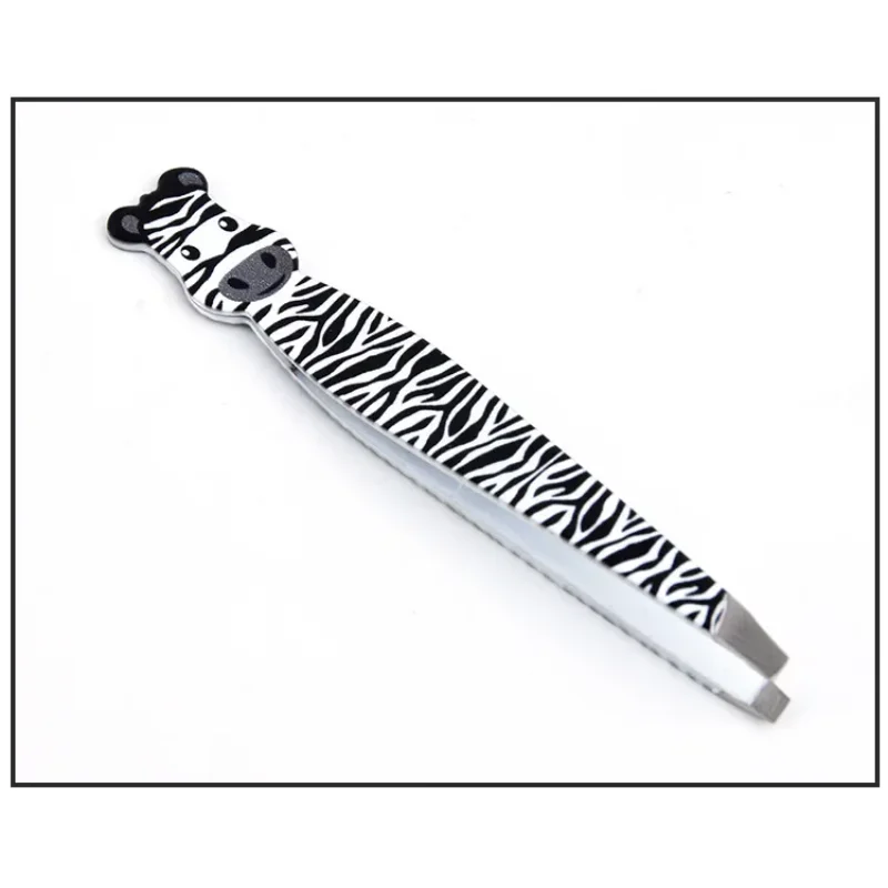 ント Pince à sourcils animaux de dessin animé Bébé des cheveux colorés Extracteur de poils fins Pinces à sourcils en acier inoxydable Cils polyvalents durables