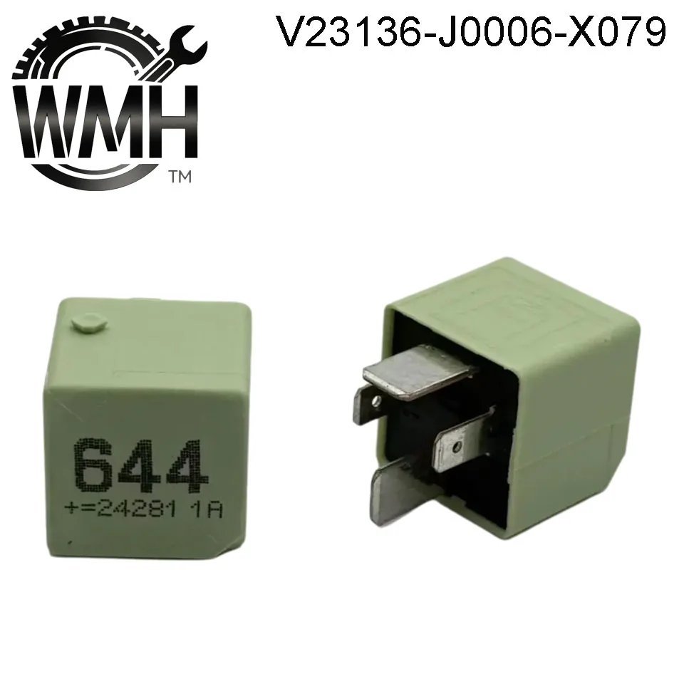V23136-J0006-X079 644 Car Relay 4H0951253 12V 4Pin Green Power Relay for Volkswagen Audi