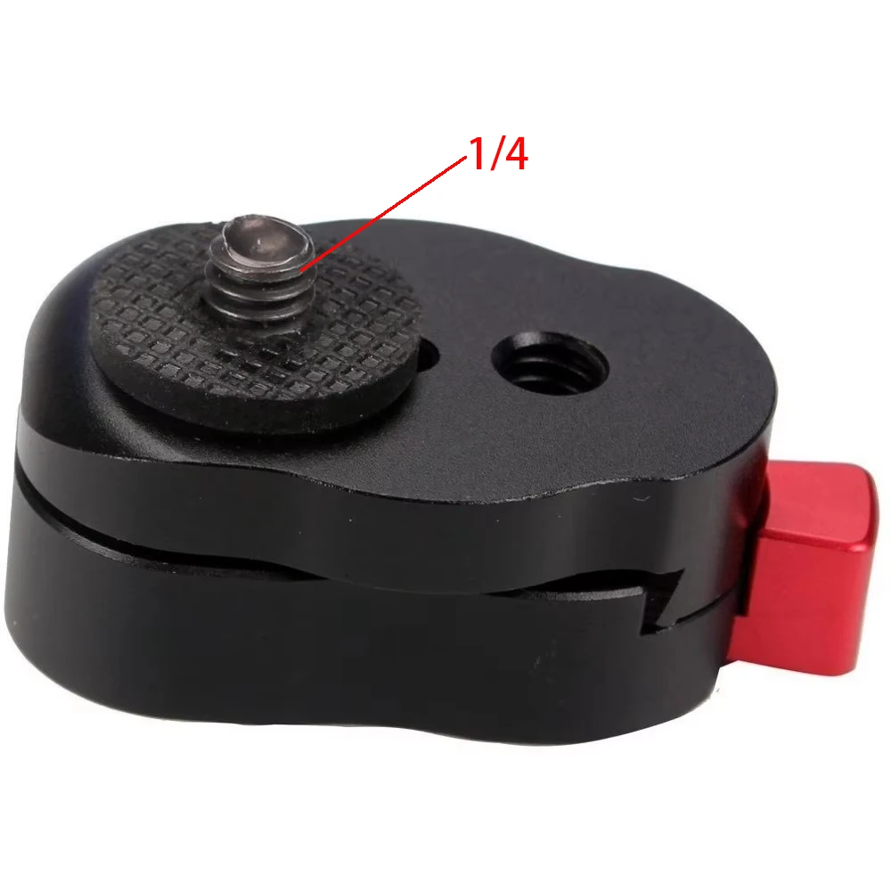Sistema de placa de liberación rápida en miniatura de 1/4" para cualquier soporte de zapata, soporte de brazo mágico articulado o trípode, placa de tornillo de 1/4, 1/4-20