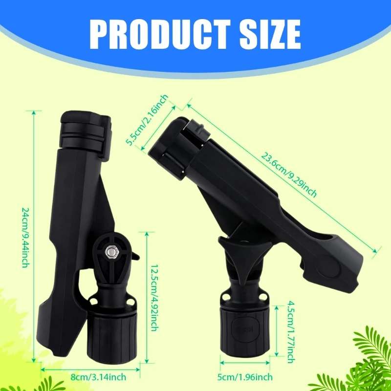 Fishing Rod Holder 360 Degree Rotating Heavy Duty Boats Rod Holder with T Shaped Screw Universal Track Mount Rod Holder - view 6