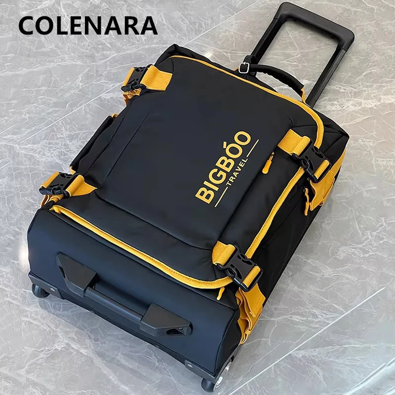 COLENARA Suitcase on Wheels Oxford Cloth Boarding Box Lightweight Trolley Case 20