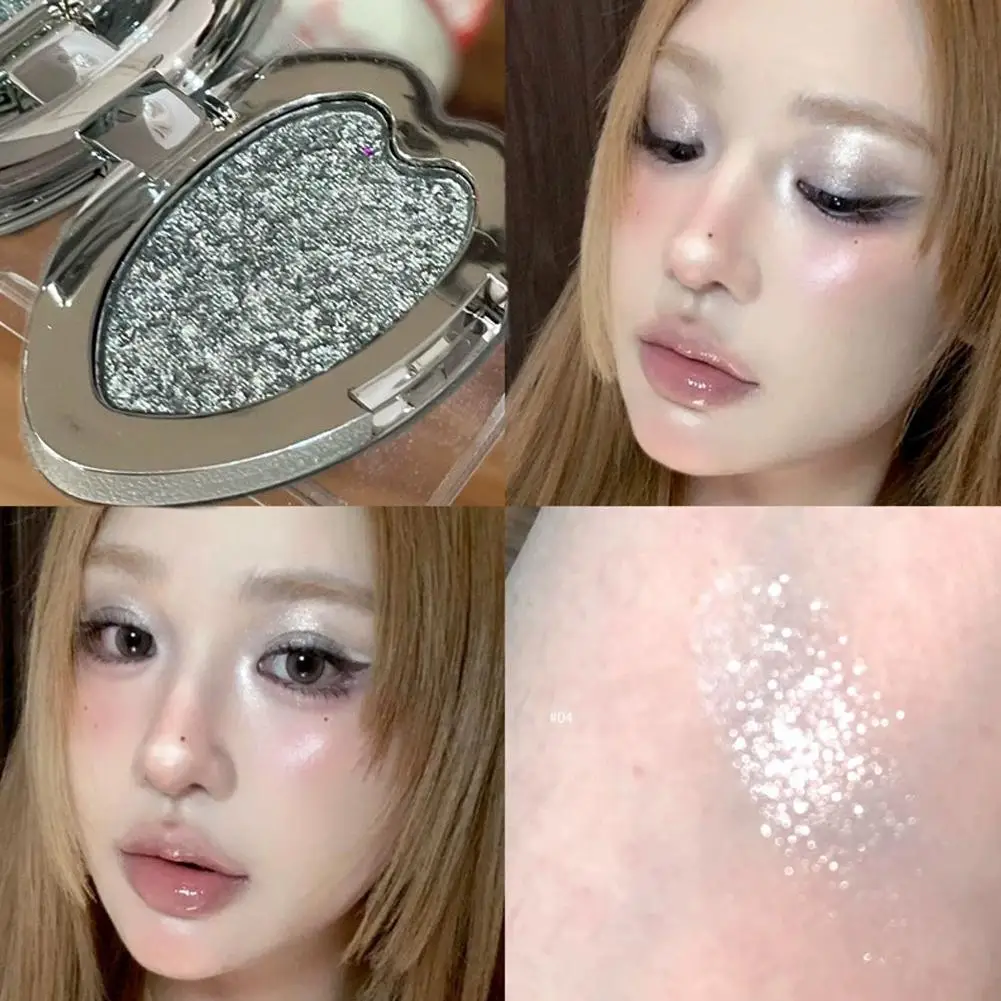 Dream core glitter camaleão sombra maquiagem de longa duração iluminando cintilante espumante suave sombra fina mackup