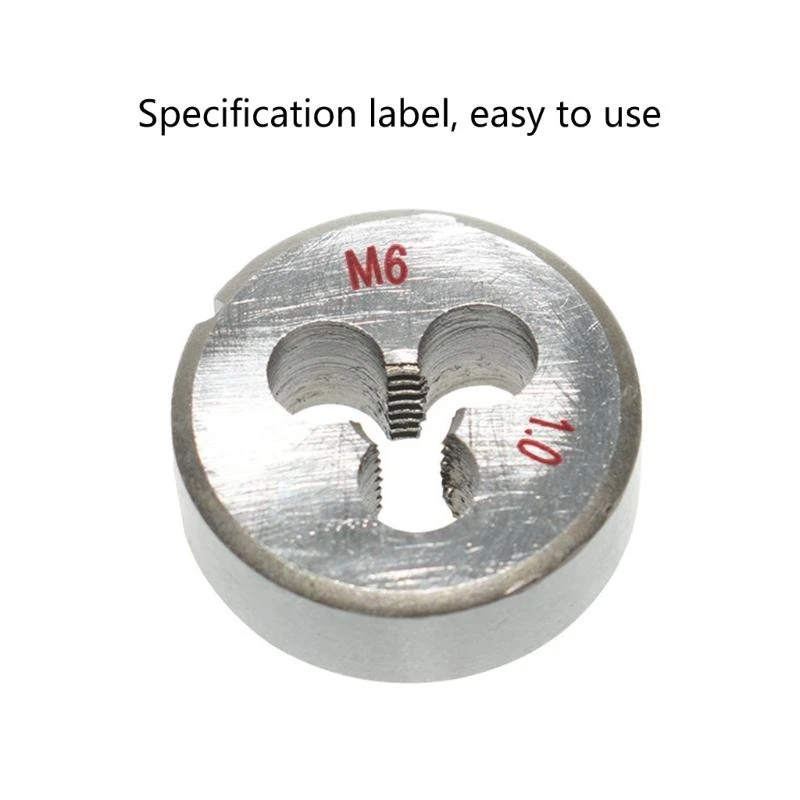 K1AE Professional Heat Resistant Metric Thread Die Set Hand Alloy Steel Metalworking Tool for Enhances Durability 9x