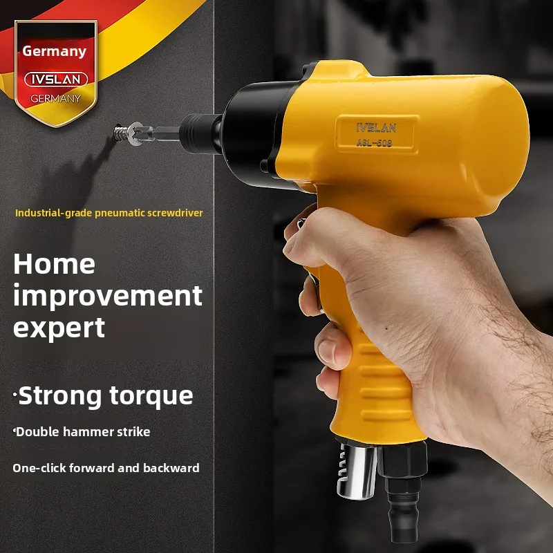 German Aslan Heavy-Duty Pistol-Type Pneumatic Screwdriver Industrial-Grade Screwdriver Air Screwdriver Home Improvement Tool
