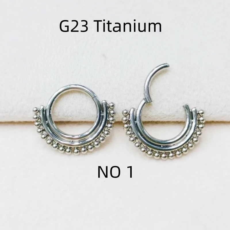 10pcs G23 ASTM F136 Titanium Ball CZ Gems Nose Hoop Septum Clicker Ring Earring Lip Ear Tragus Helix Cartilage Body Piercing