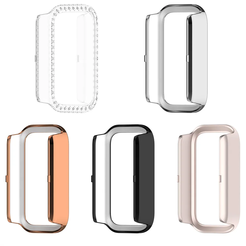 샤오미 스마트 밴드 보호 범퍼 케이스, 액티브 프레임 쉘 케이스, 상감 다이아몬드, Redmi Band 3 PC용 보호 커버 케이스, 9