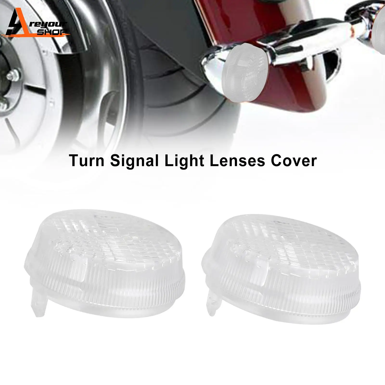 Clear Turn Signal Light Lenses Cover for Honda Cruisers Shadow Spirit VT750 Kawasaki Vulcan VN 1600 2000