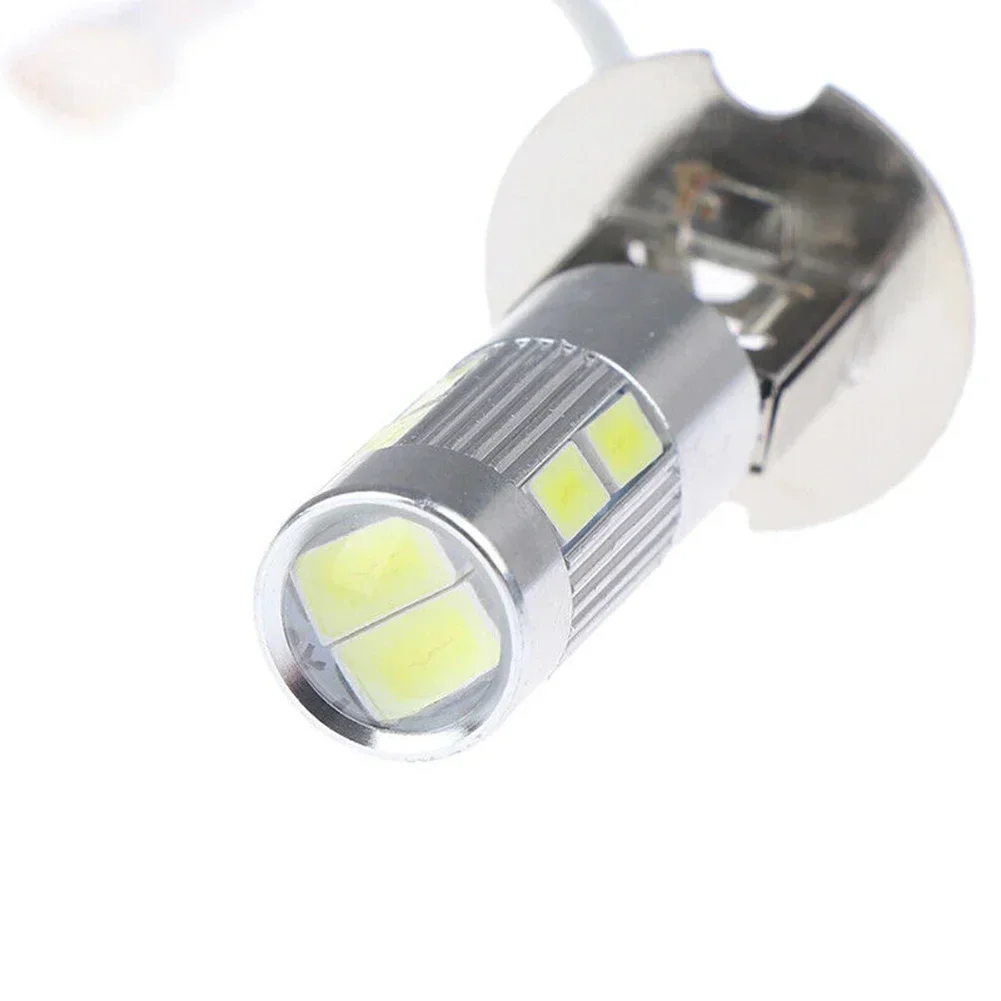 2pcs/set H3 50W 6000K White High Power Car LED Daytime Running Light Fog Driving Bulbs DC 9V To 30V Low Power Consumption