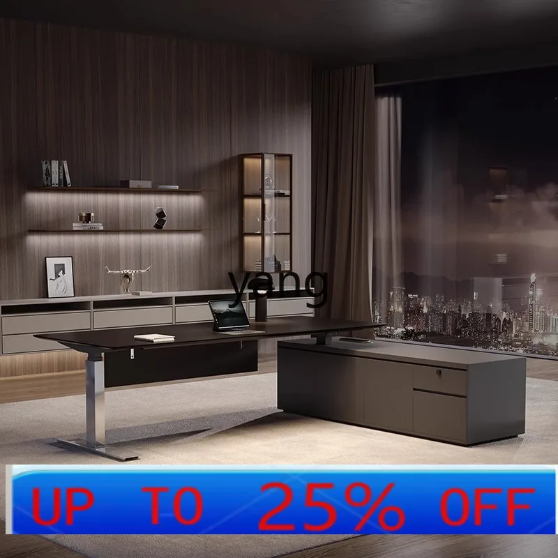 

LM интеллектуальный электрический подъемный стол для начальника, большой класс, письменный стол, менеджер, президентский офисный стол и комбинация стульев