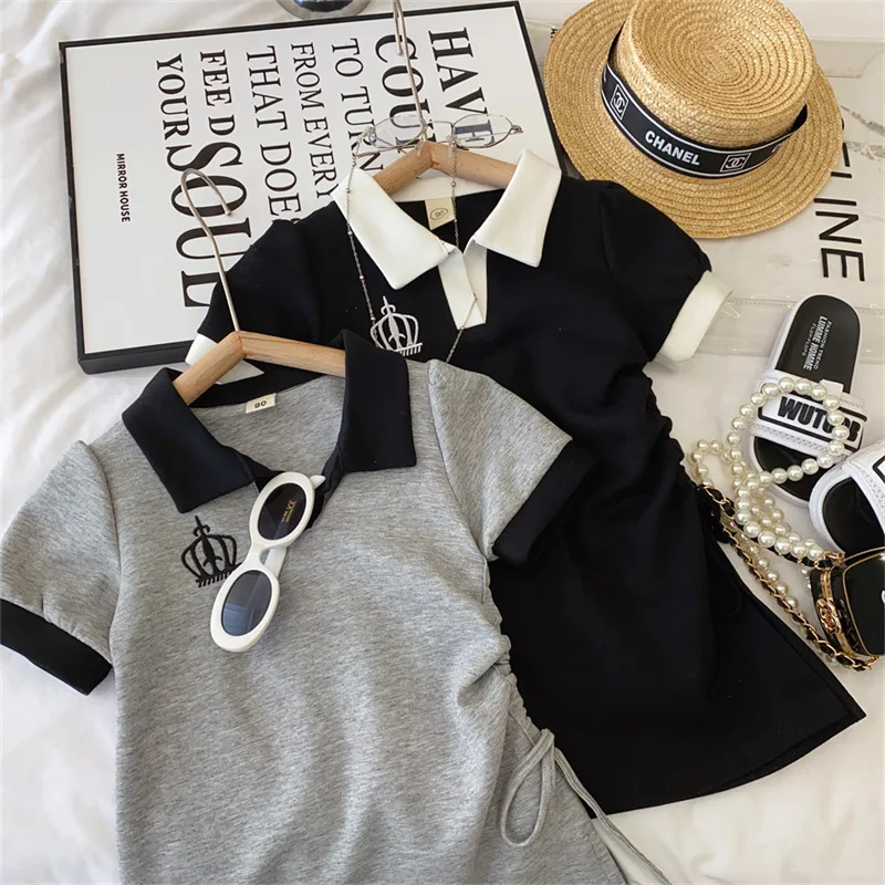 قمصان وفساتين للأطفال ، ملابس كاجوال للأطفال ، ملابس رياضية ، فتيات ، صيف ، 5 ، 6 ، 7 سنوات ، جديد ، ، ، ، #4