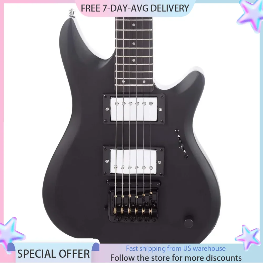 Studio MIDI Guitar Birthday Gifts Children for Guests, (Black Matte) Children's Day Gift , Hex MIDI Pickup, Mahogany Wood Guita