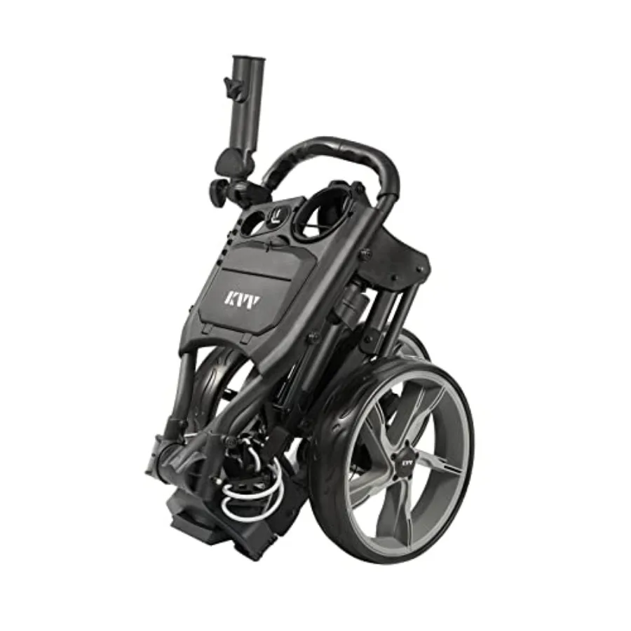 3 Wheel Golf Push Cart Ultra Lightweight Smallest Folding Size, New-Version Scorecard Holder