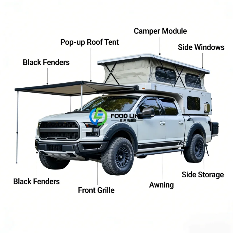 Modern Movable 4WD Off Road Camping Trailer High Quality Luxury RV Touring Overland Travel Vehicle