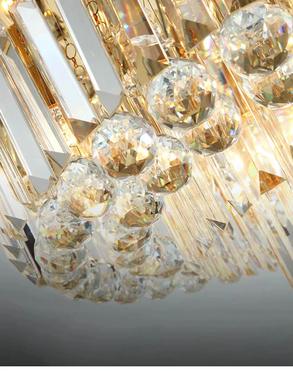 ثريا سقف كريستال LED لغرفة المعيشة ، مصباح ديكور منزلي حديث ، دائري ، فاخر ، أسود ، ذهبي ، تركيبات إضاءة ، أجهزة منزلية