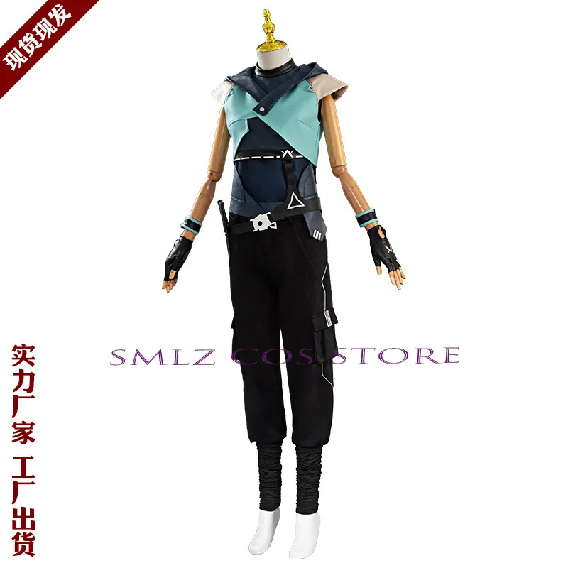 Costume de Cosplay avec Perruque Imbibée pour Femme, Uniforme de ixd'Halloween