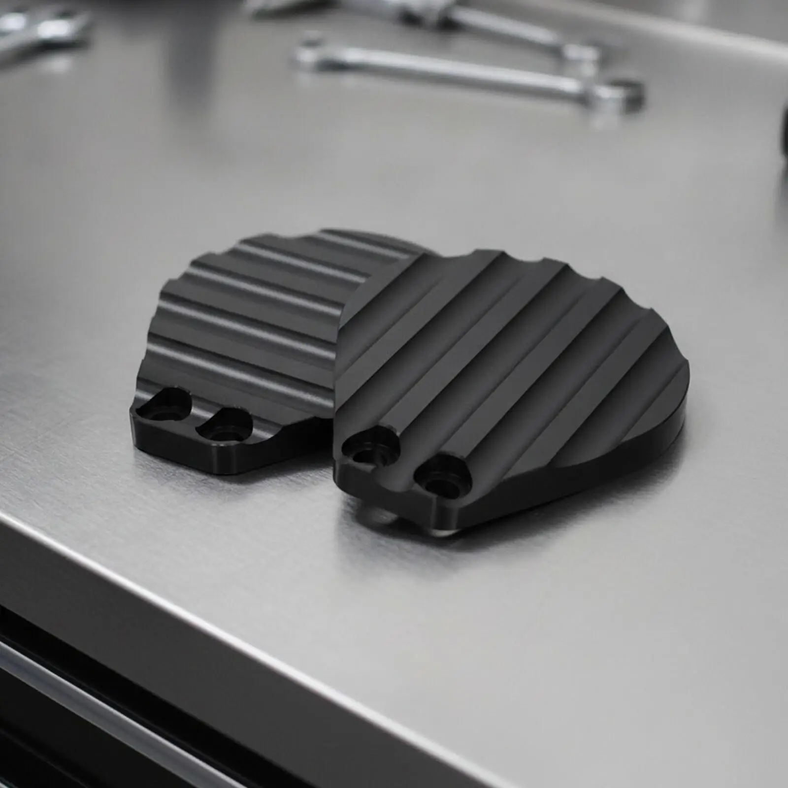 2 Pieces Throttle Housing Protector | CNC Aluminum Construction, guarding Contoured Plate, Throttle intake guard, for Garage