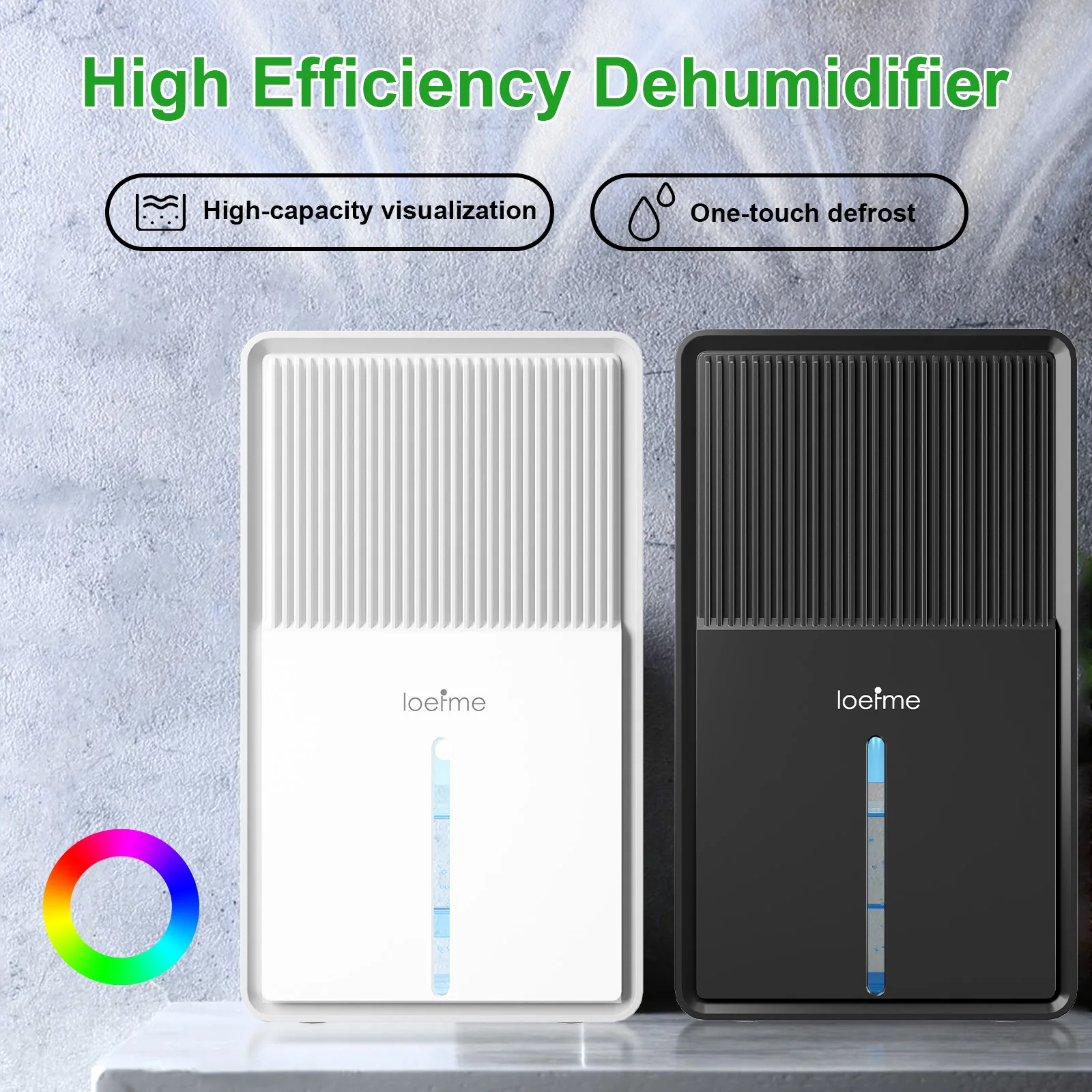 Portable Large 3.0L Dehumidifier for Home, Quiet Air Dryer for Mould, Moisture, and Damp Control, Ideal for Bedrooms, Basements