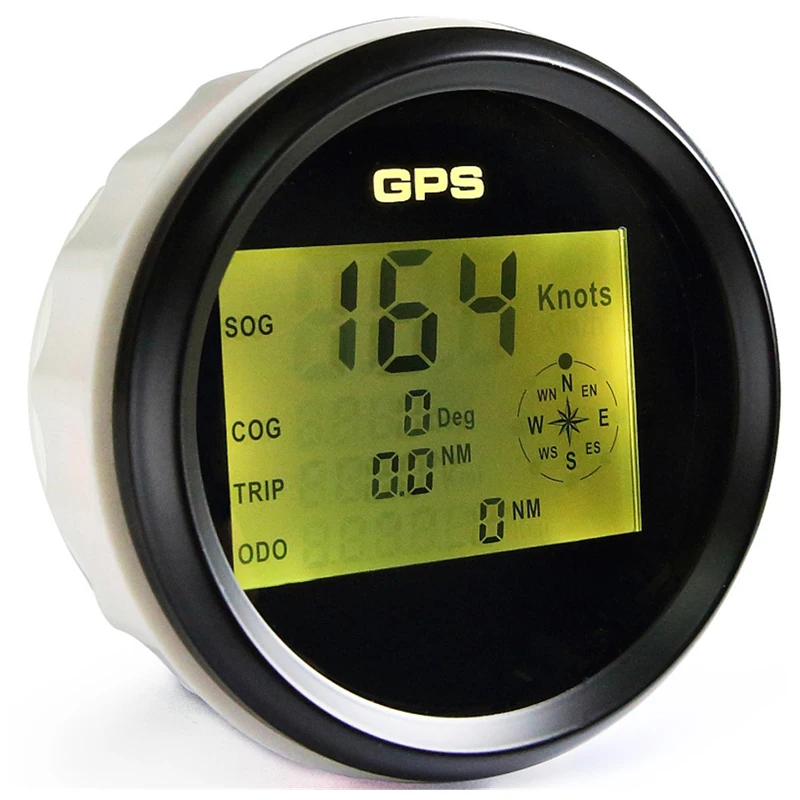 

Free Shipping 85mm Digital Speedometers 0-999Km/H Mph Knots Black GPS Speed Odometers Gauges Trip Meters with Antenna for Auto