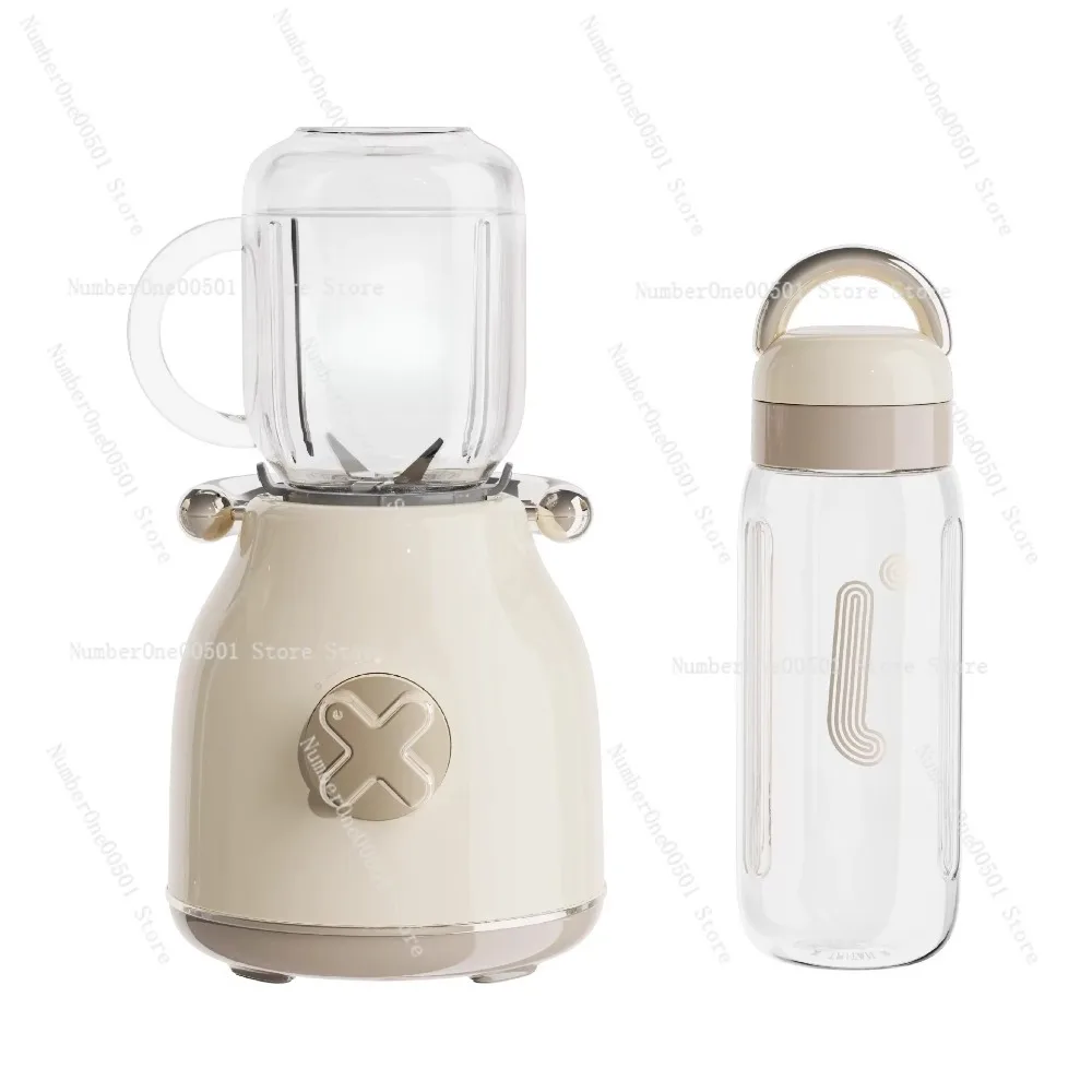 Portable Juicer Mini Size Fruit Juice Extractor Retro Style Electric Blender for Home Kitchen Smoothie Maker