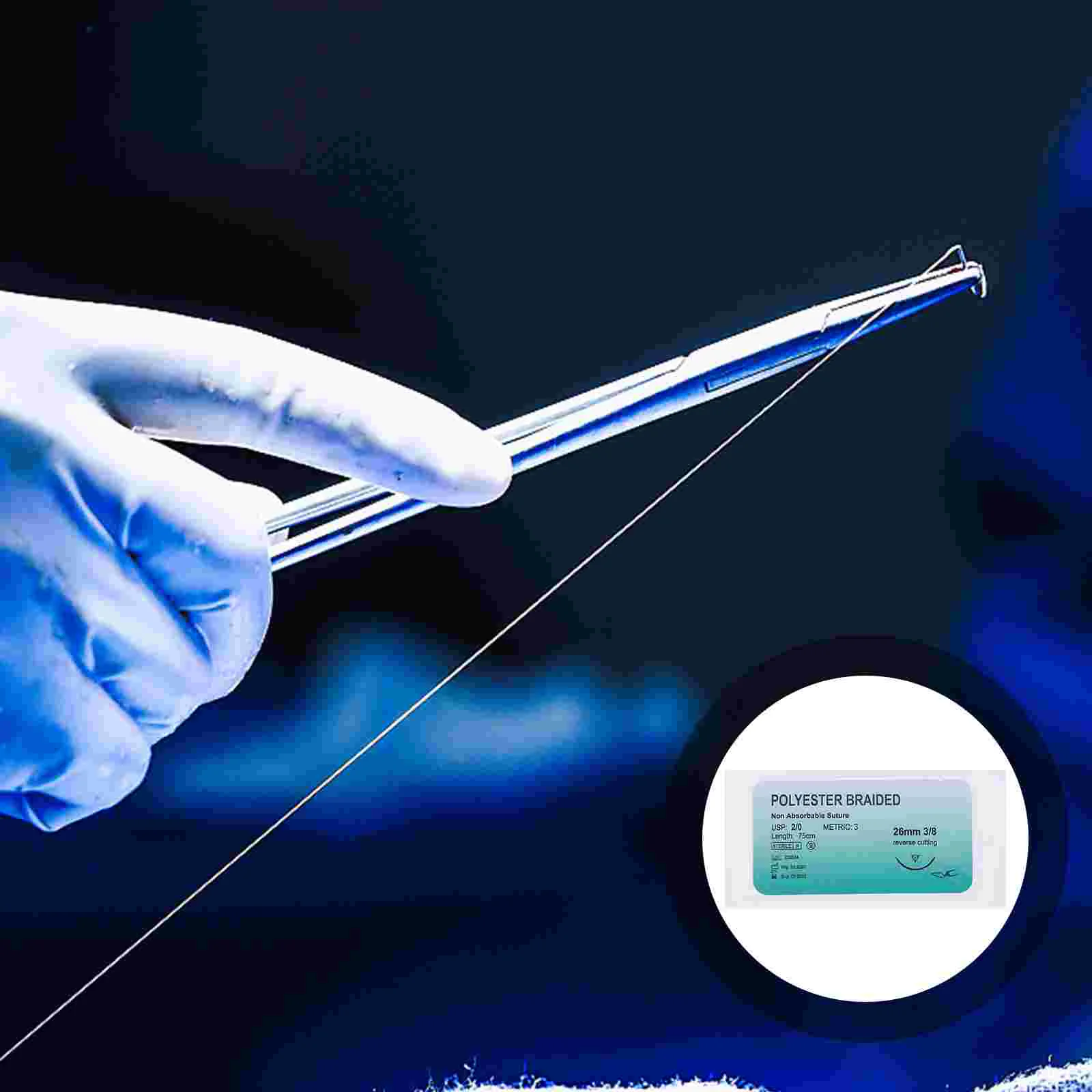 12 Pcs Suture Needle Thread Threads Practice Equipment Monofilament Kit Suite Device Suturing