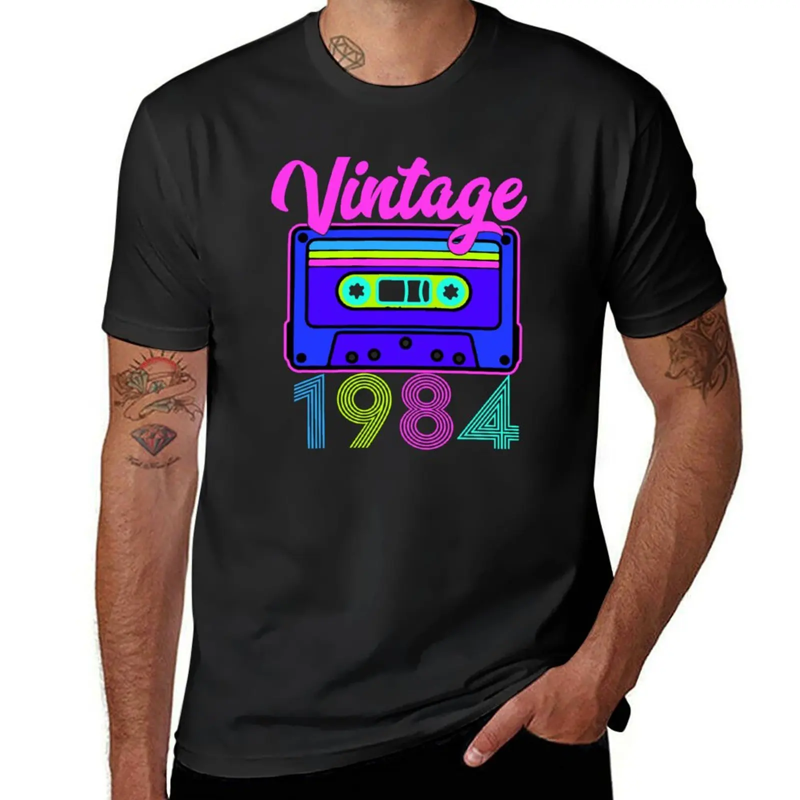 Birthday 1980 Generation with Cassette tape graphic birthday T-Shirt heavyweights cute clothes mens workout shirts