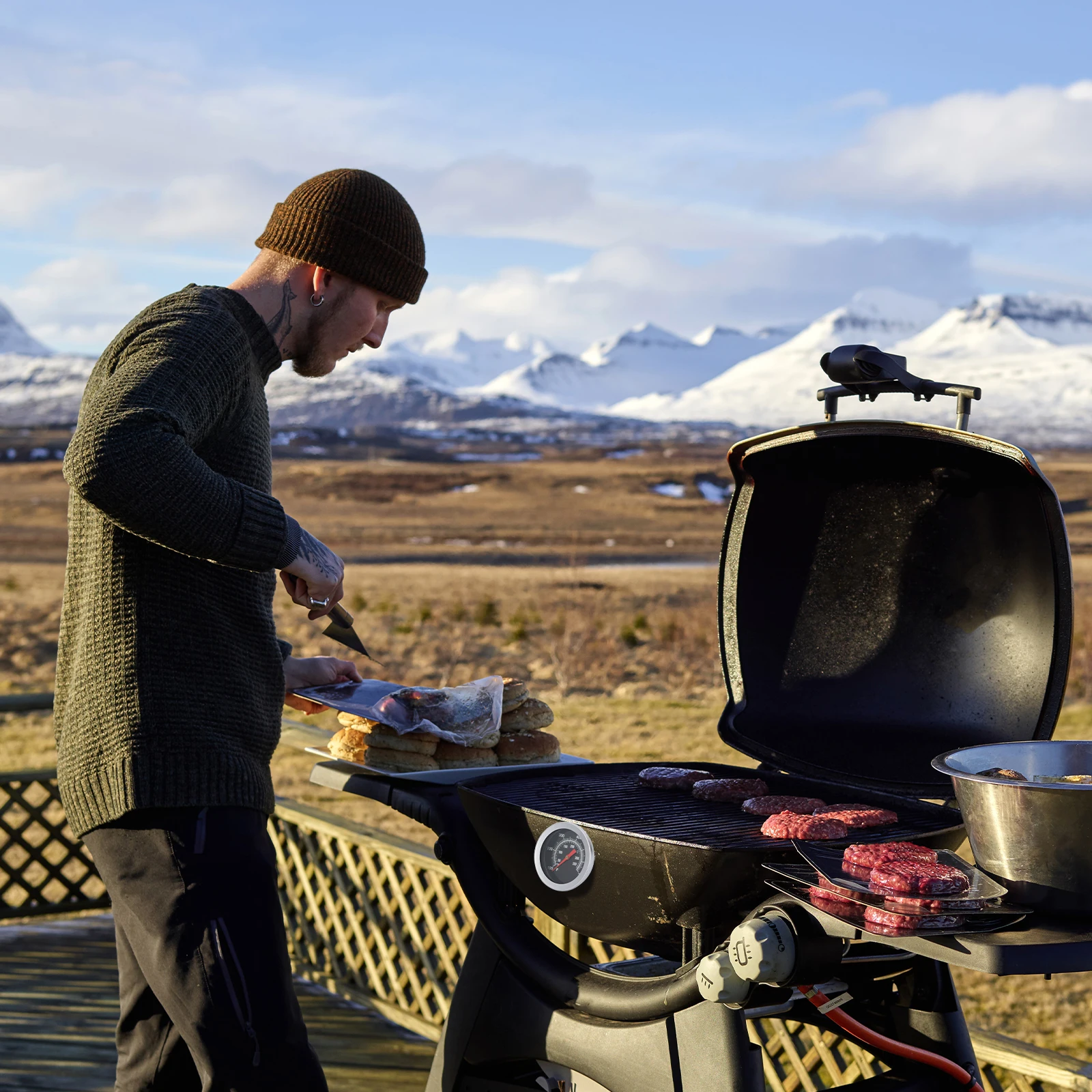 

Thermometer Meat Barbecue Environmental Friendly Stainless Steel Gill Pit Easy Installation